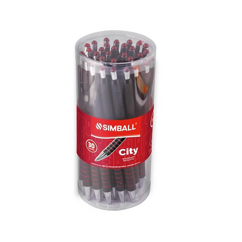  BOLIGRAFO RETRACTIL SIMBALL CITY ROJOX30