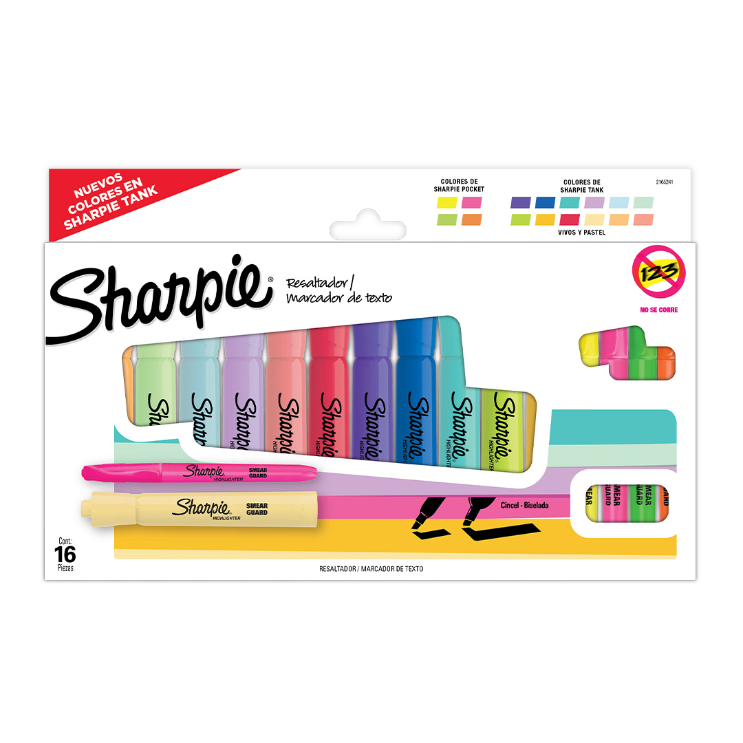  RESALTADOR REDONDO SHARPIE Y FINO  BLISTER X16 SURTIDO