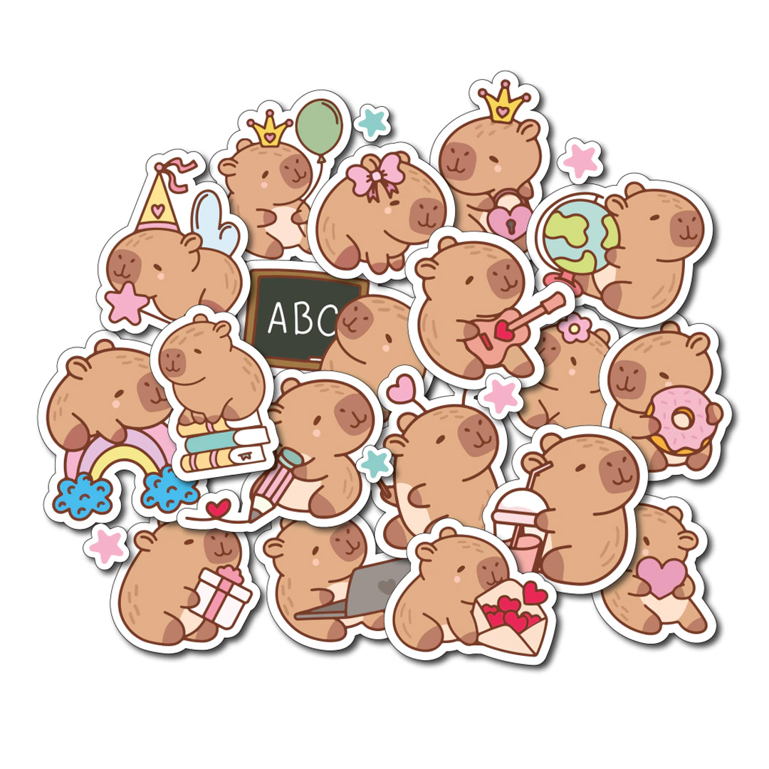  PLANCHA STICKERS CAPIBARA X5
