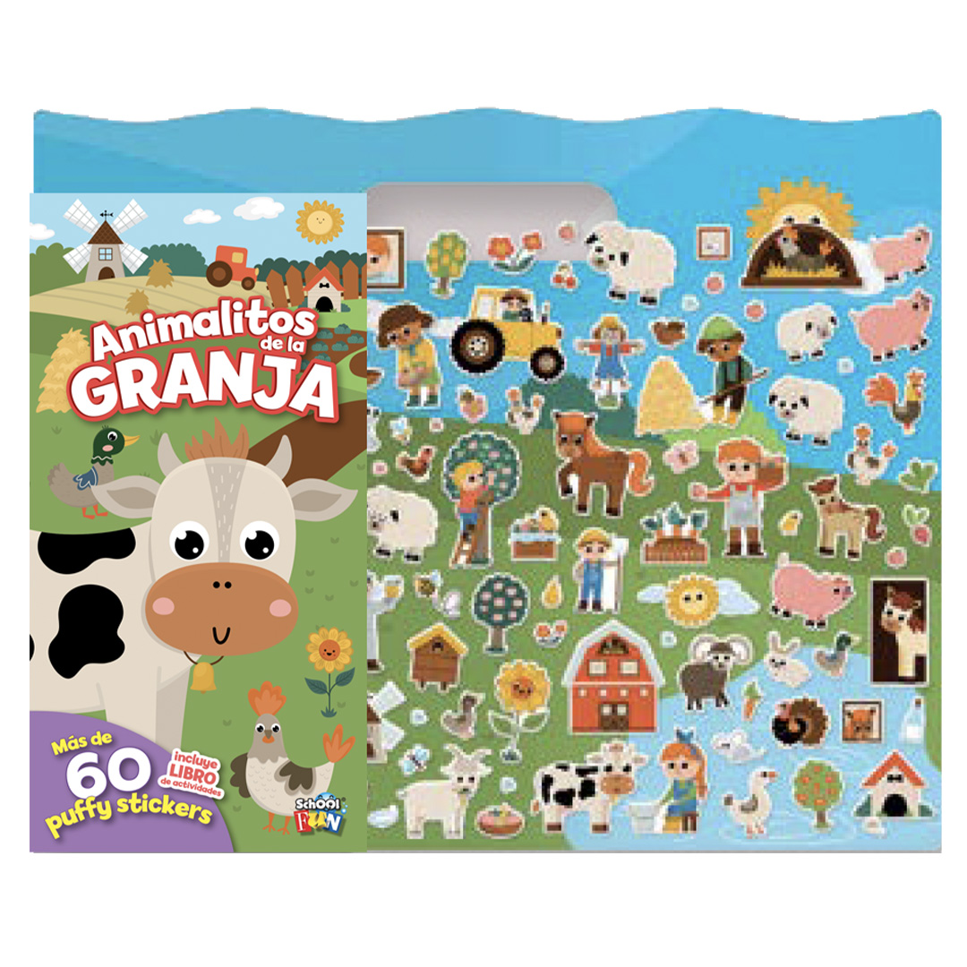  LIBRO PLOW STICKER SET ANIMALES GRANJA