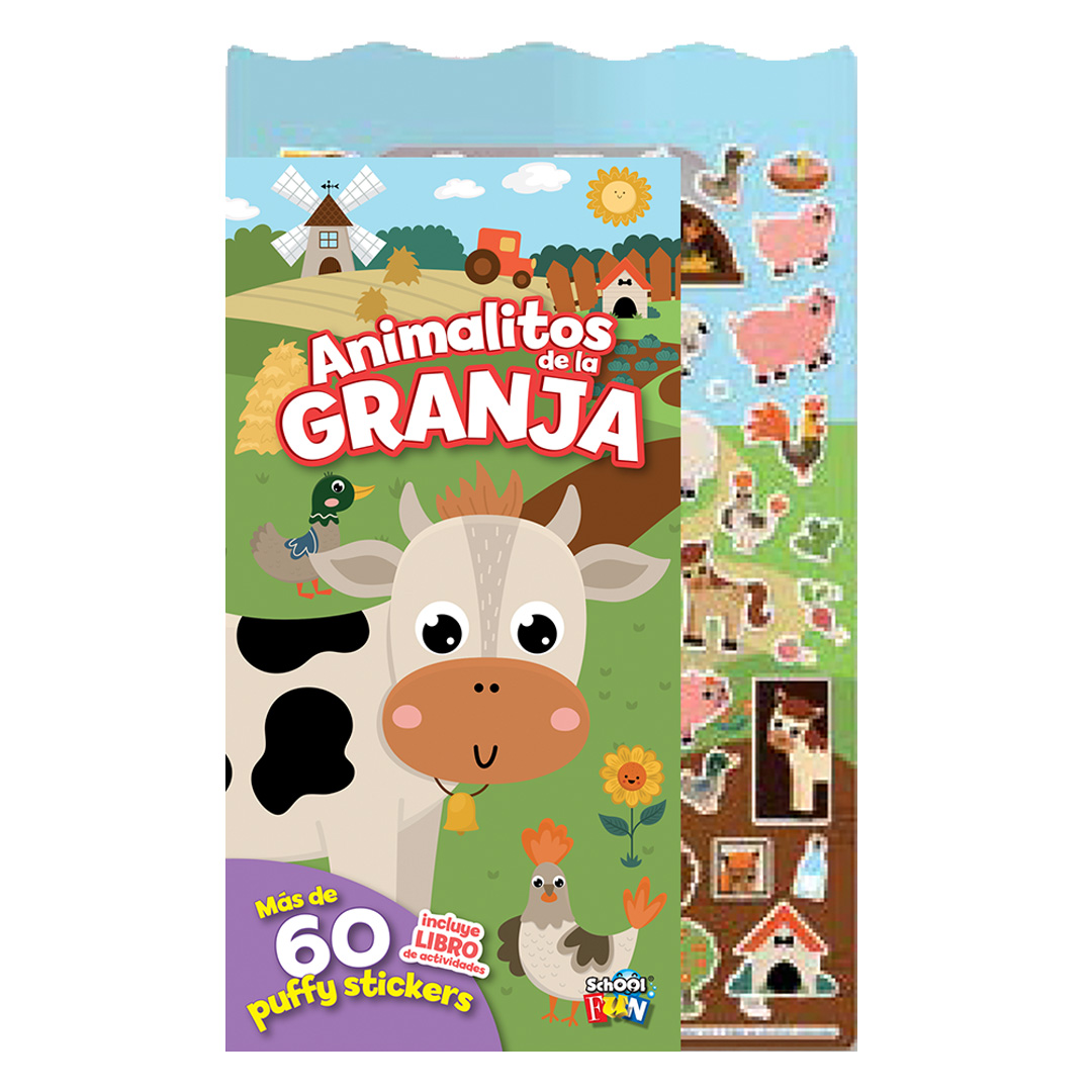  LIBRO PLOW STICKER SET PEQUENOS  ANIMALITOS DE LA GRANJA