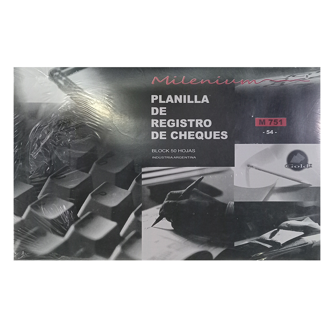  TALON CRISWAL OFICIO REGISTRO DE CHEQUES  50H PACK X10