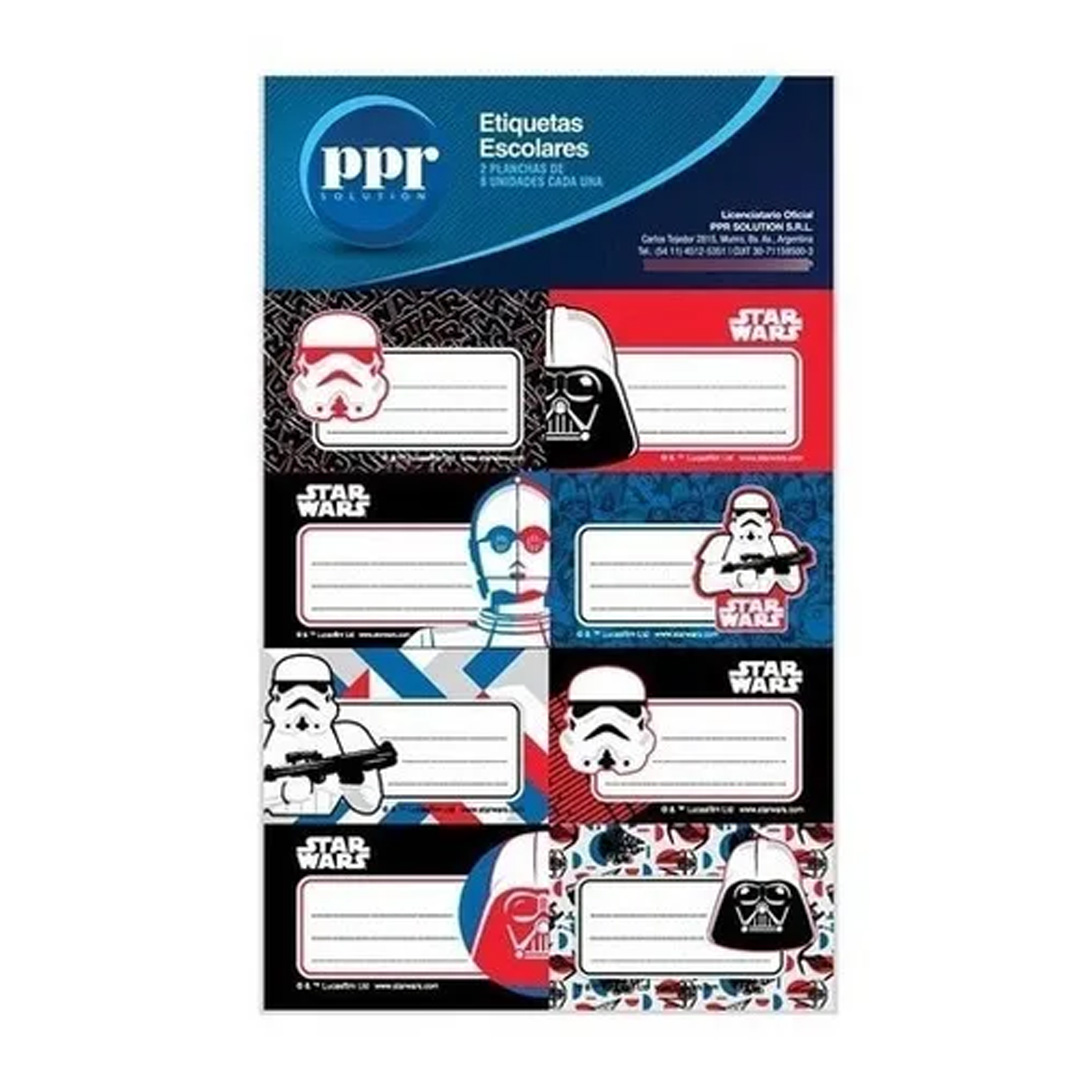  ETIQUETA PPR STAR WARS X16