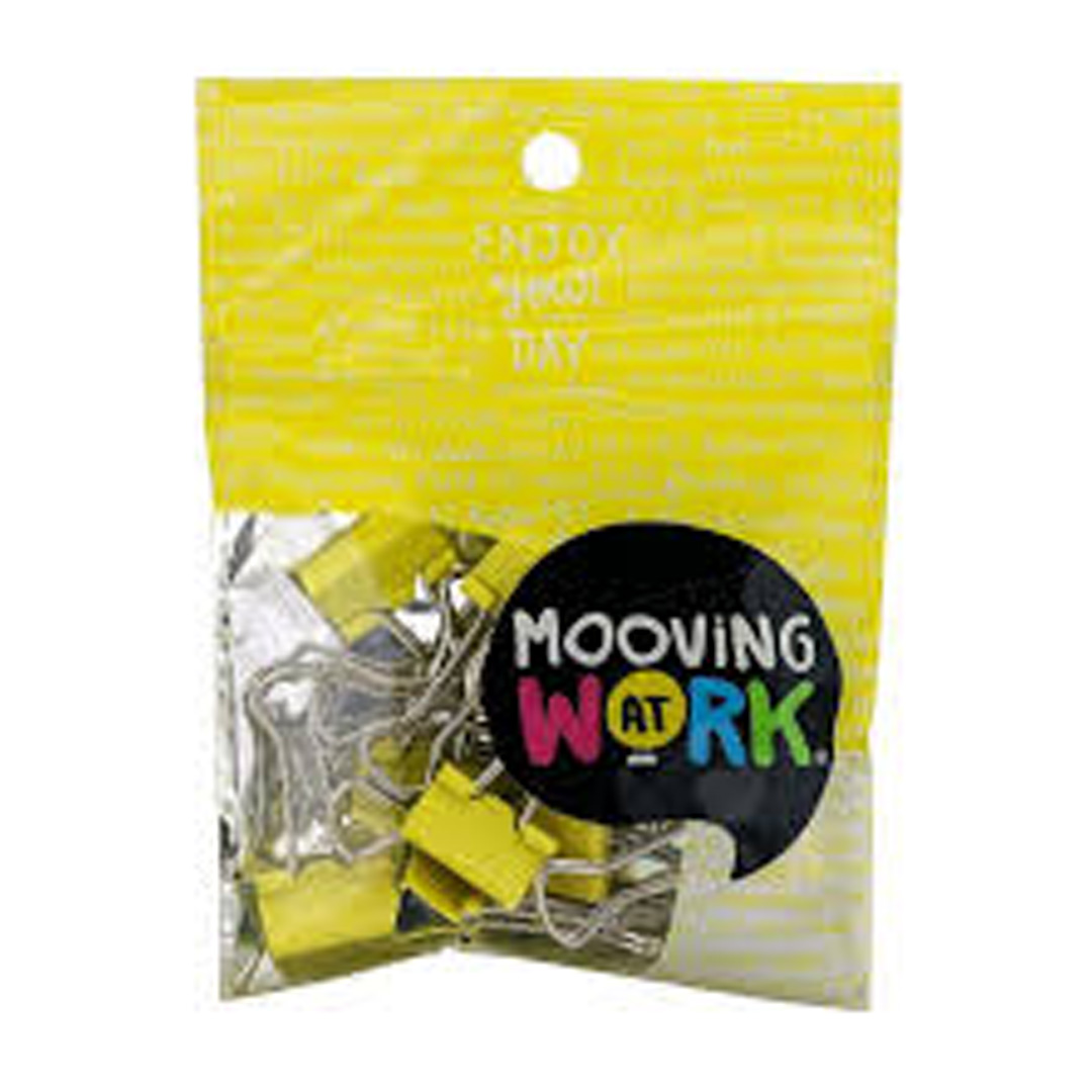  CLIPS BINDER MOOVING 19MM AMARILLO X12