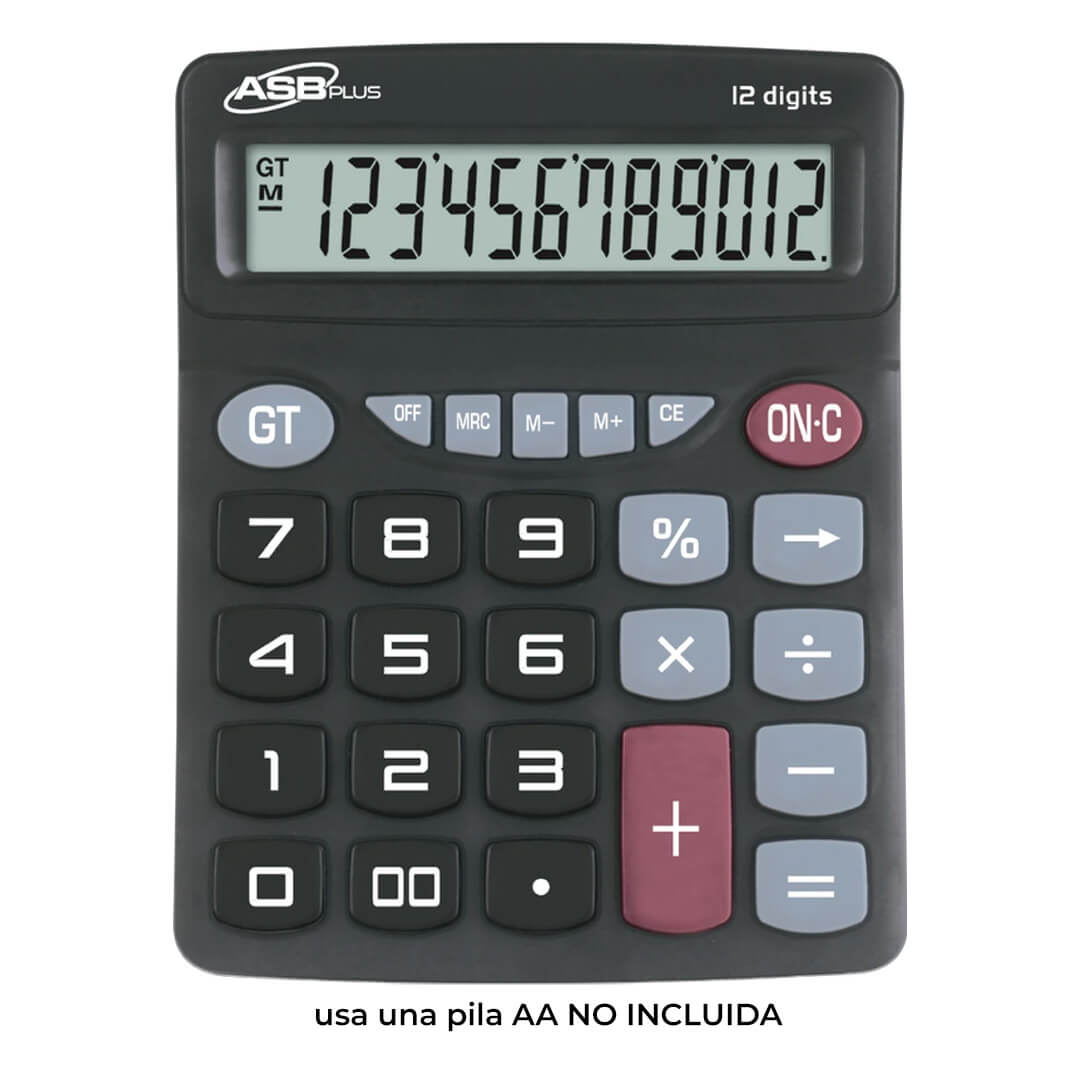  CALCULADORA ASB GRANDE NEGRO AS-140N 12 DIGITOS