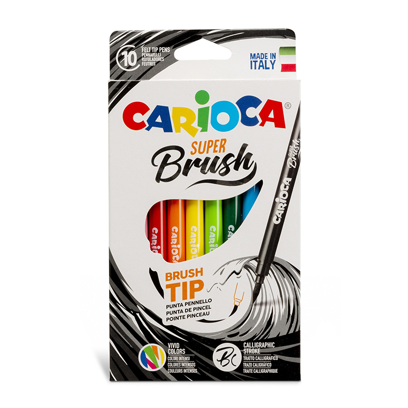  MARCADOR PUNTA PINCEL CARIOCA X10