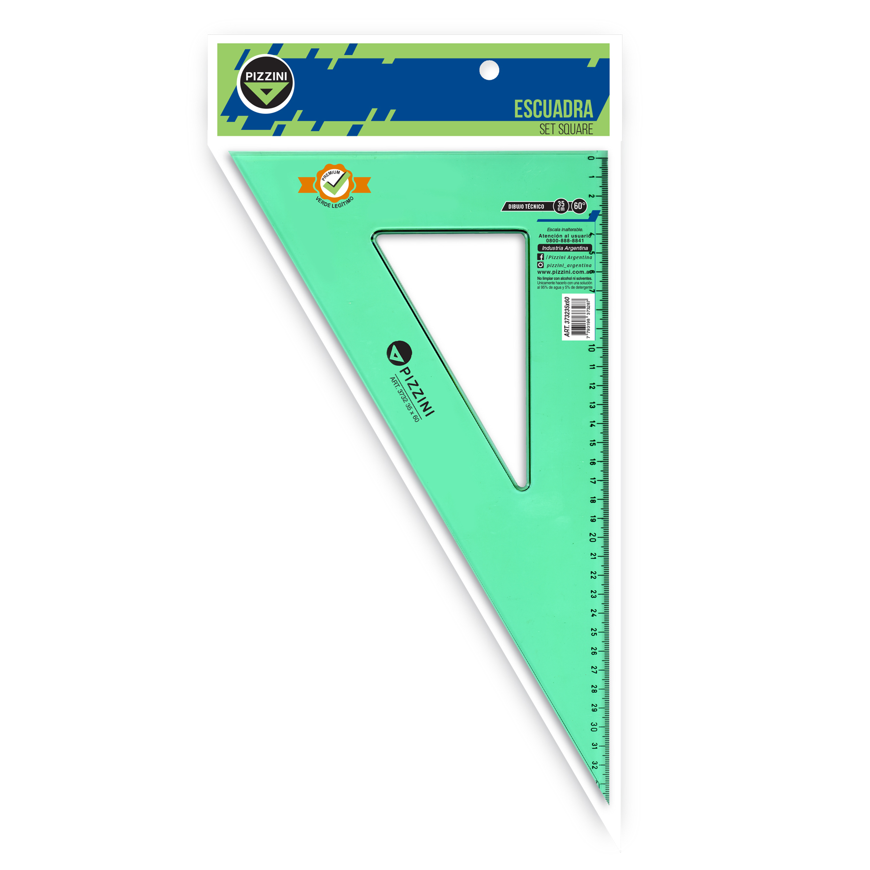  ESCUADRA PIZZINI ESTUDIO 60 35CM