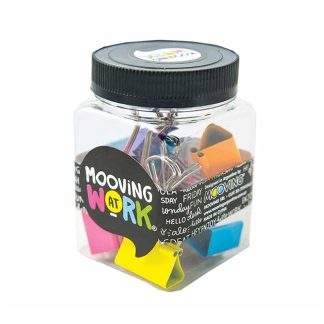  CLIPS BINDER MOOVING 25MM FRASCO X12  MULTICOLOR