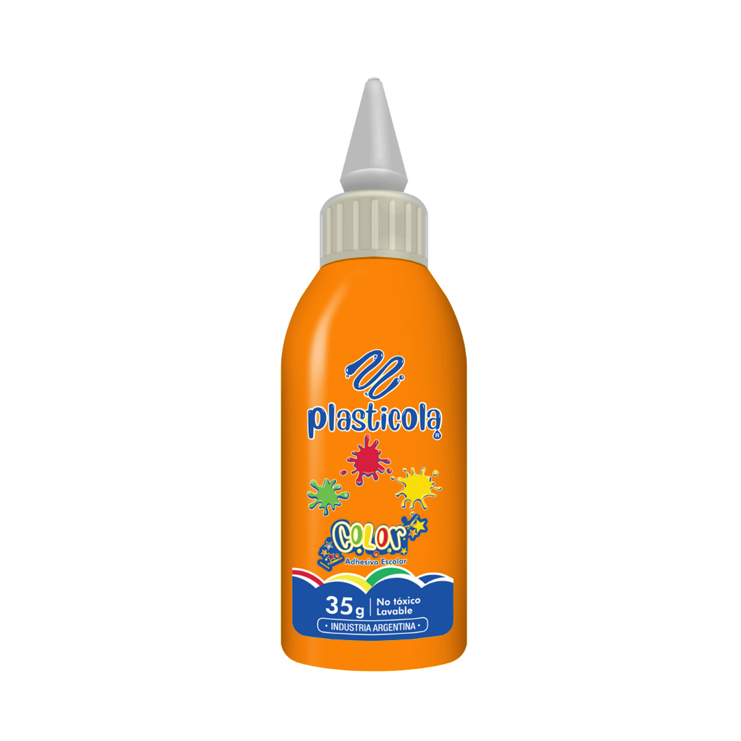 ADHESIVO COLOR PLASTICOLA 40GR NARANJA