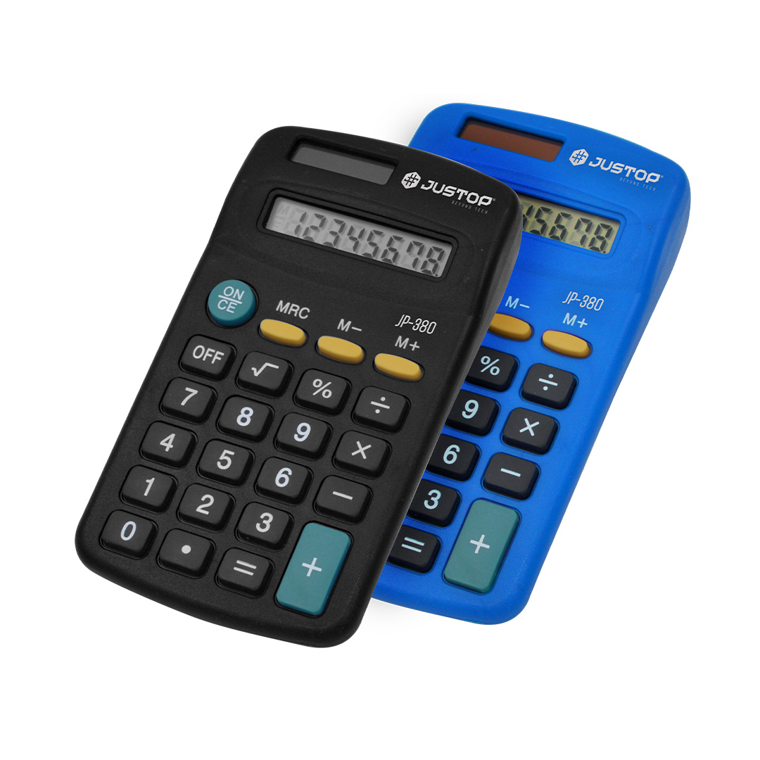  CALCULADORA JUSTOP JP-380 CHICA AZUL  O NEGRO