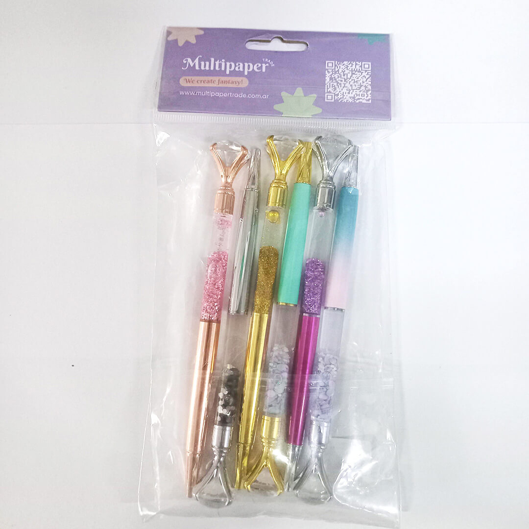  BOLIGRAFO MULTIPAPER MG DIAMANTE  TREND BLISTER X6