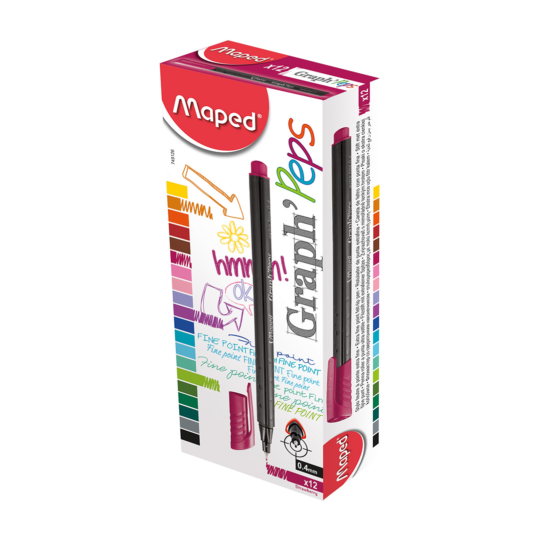  MICROFIBRA MAPED GRAPH'PEPS FUCSIA X12