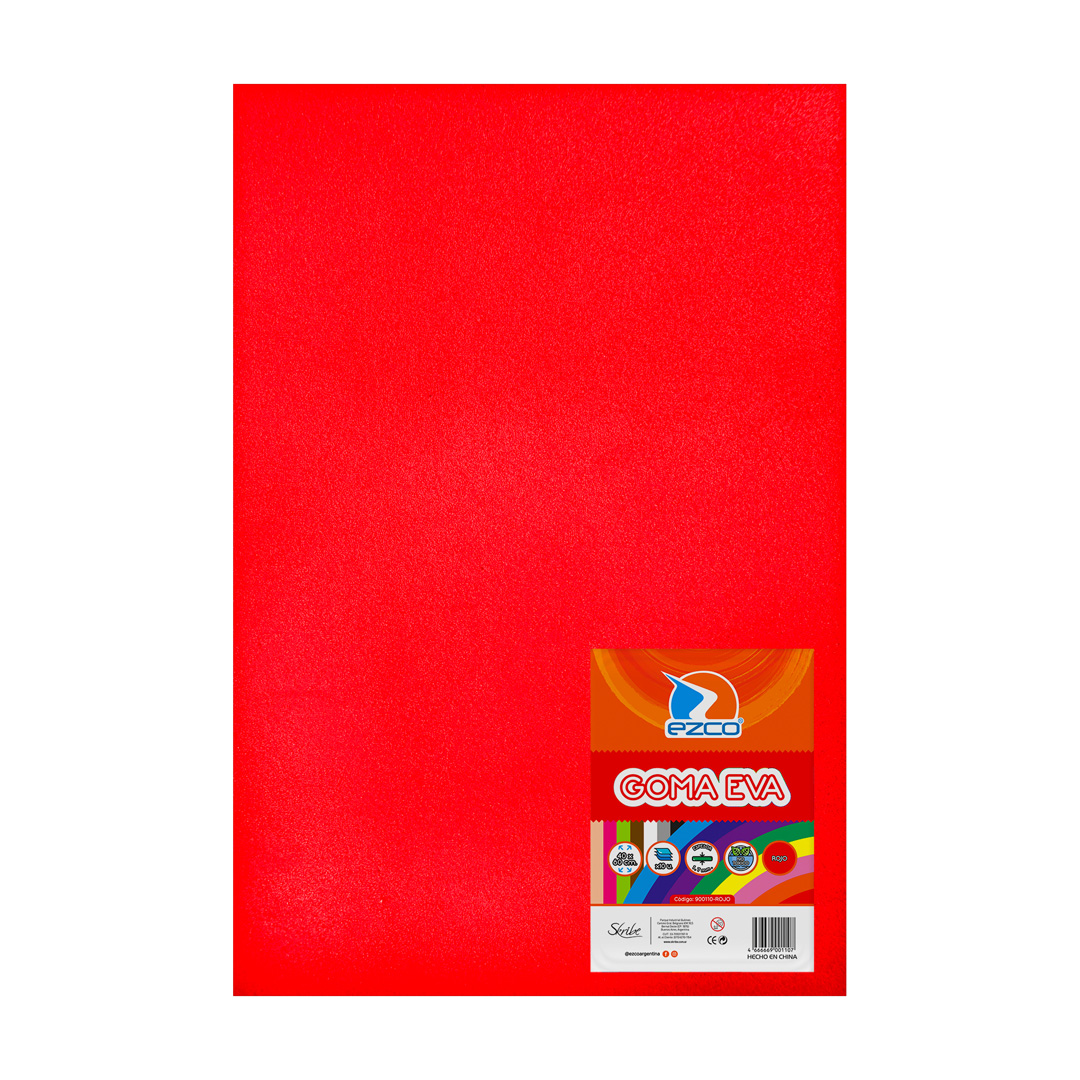  GOMA EVA EZCO 40X60 X10 ROJA 1.7MM