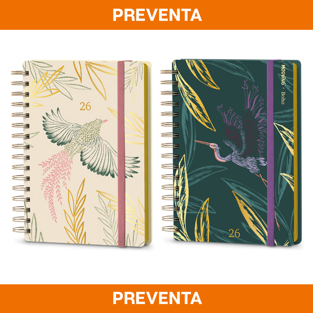  AGENDA MOOVING 10X15 2 DÍAS POR PAGINA;
BOHO
