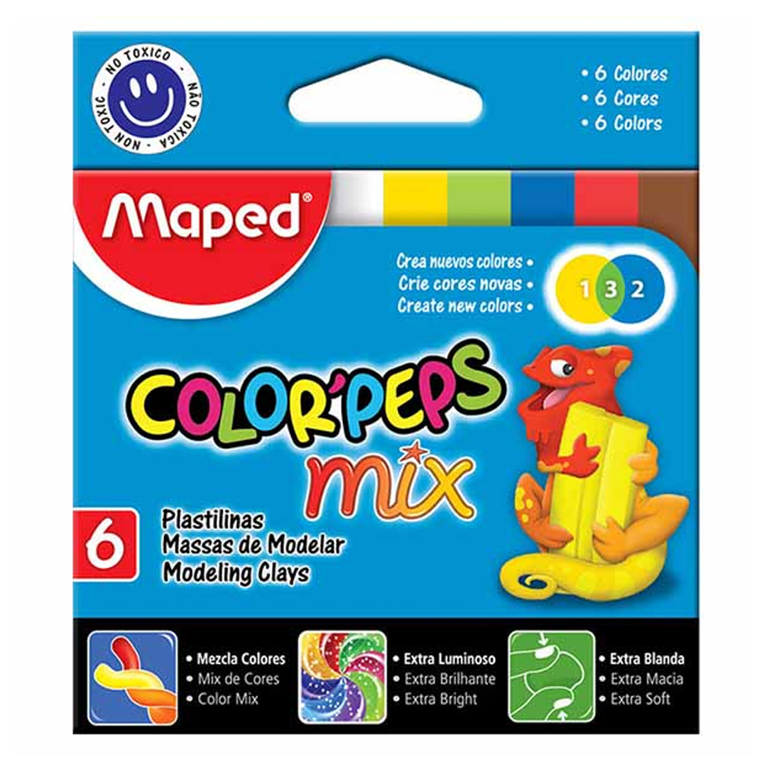  PLASTILINA MAPED SOFT MIX X6 SURTIDOSBARRA 13 GR