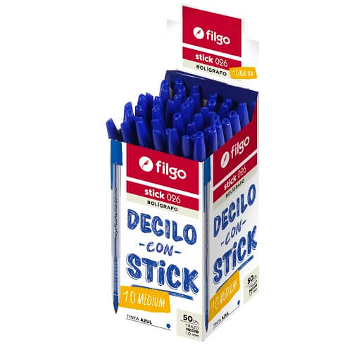  BOLIGRAFO FILGO STICK 026 1MM AZUL X50