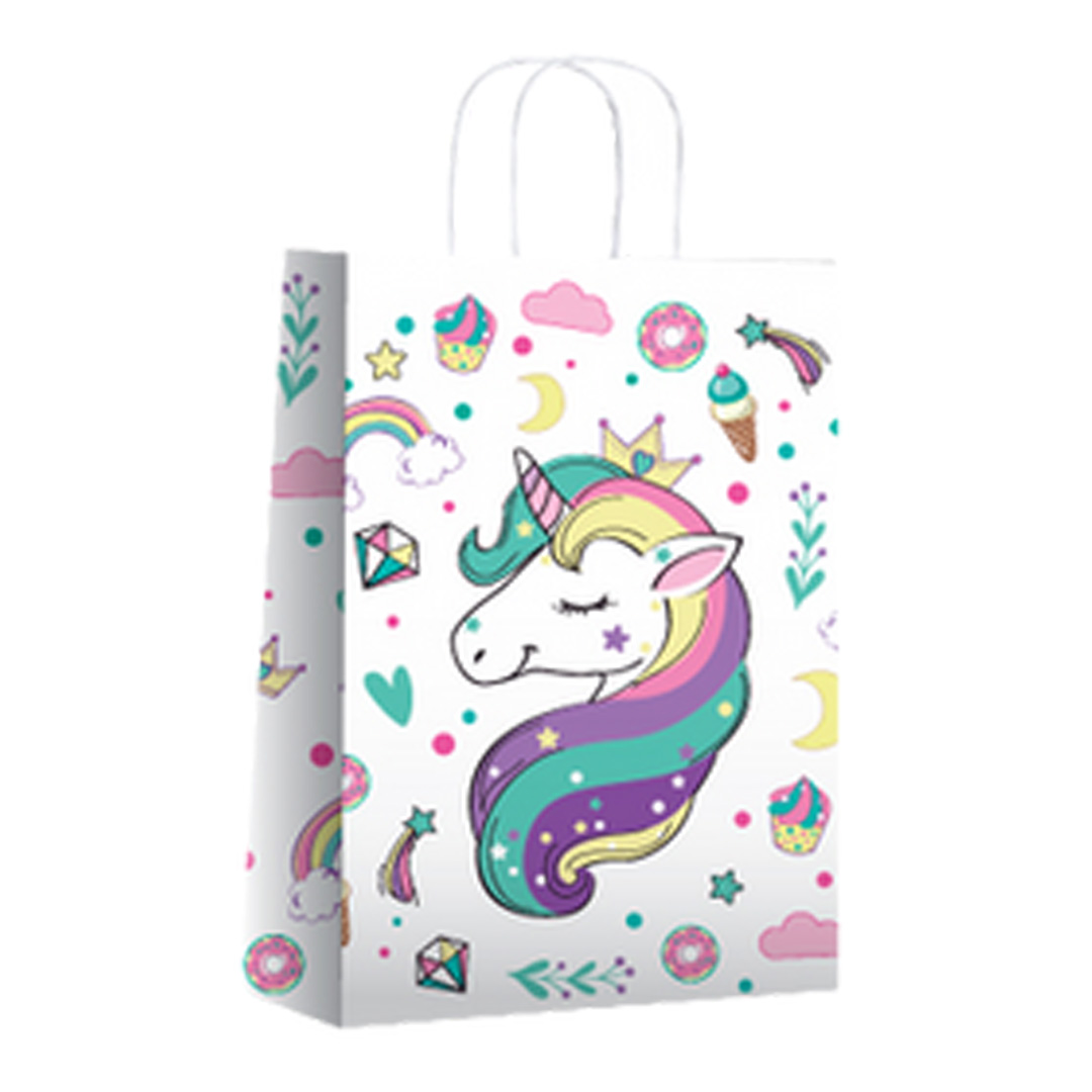  BOLSA PAPEL FANTASIA BRANDPACK 18X08X20 X25 UNICORNIO