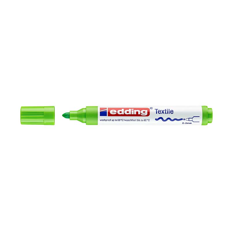  MARCADOR PARA TELA EDDING PUNTA GRUESA;
E-4500 X1 VERDE CLARO