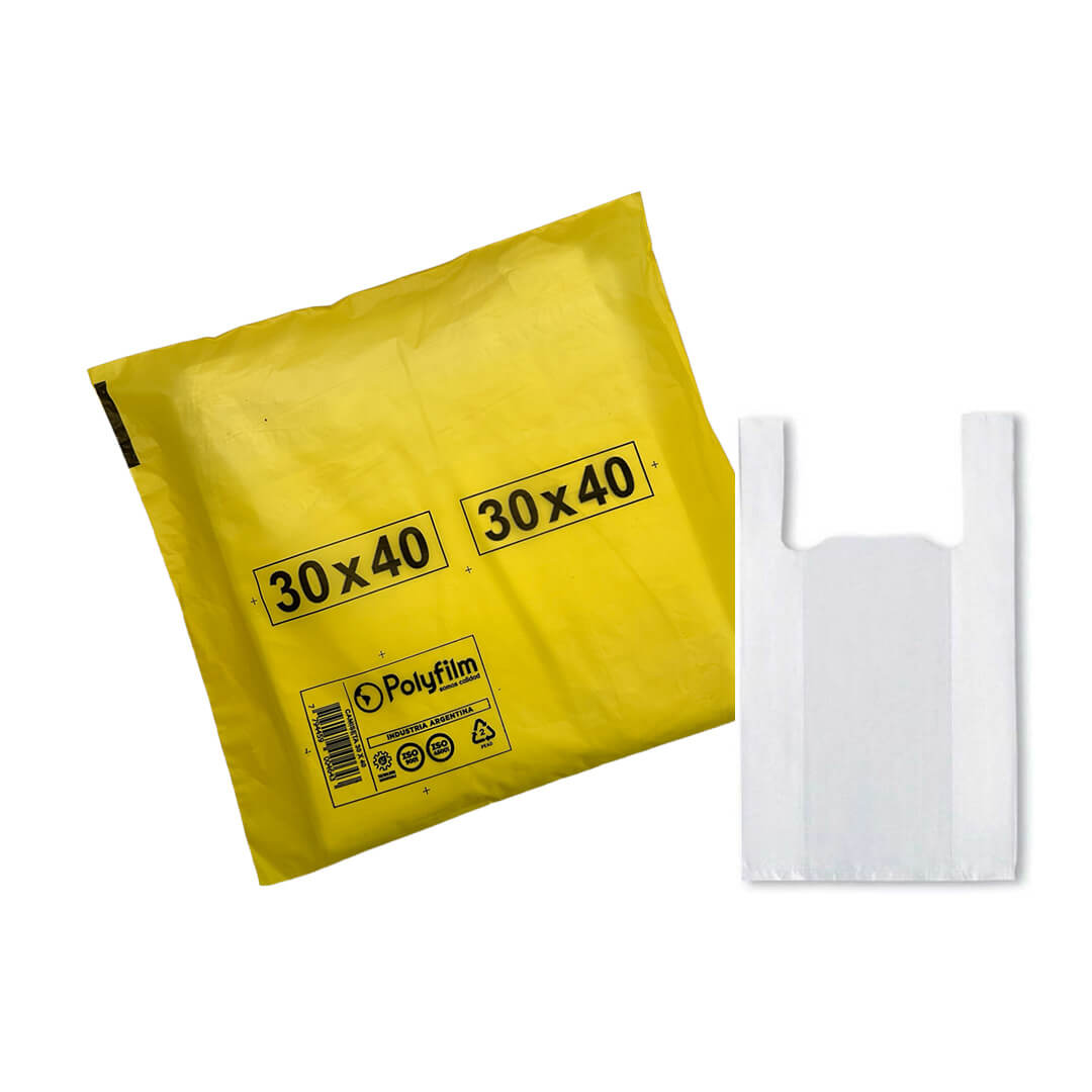  BOLSA CAMISETA POLYFILM 30X40 CM PACKX70 UNIDADES - BOLSON X20 PACK