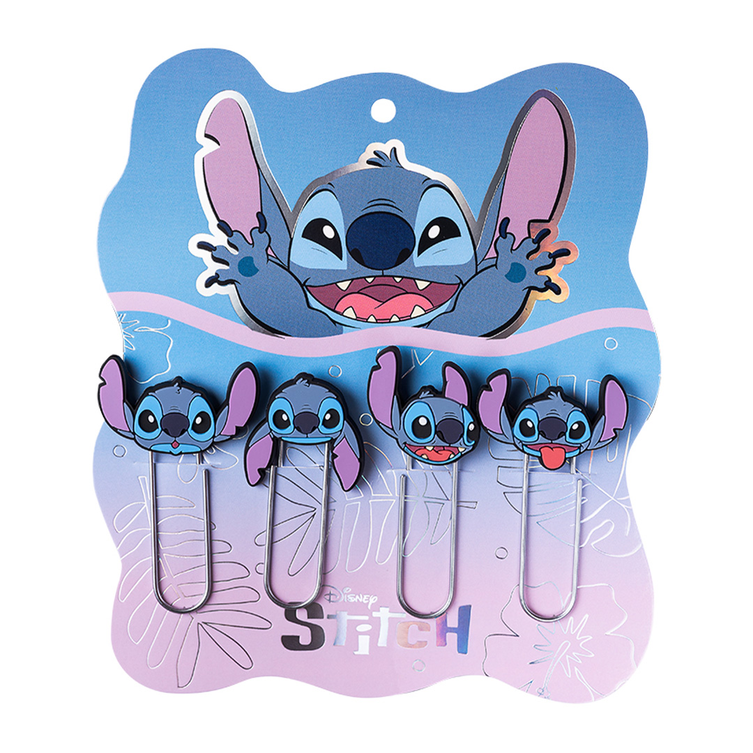  CLIPS MOOVING PAPER CLIP FUN STITCH X4
