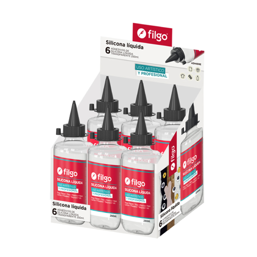  ADHESIVO SILICONA LIQUIDA FILGO 250MM X6