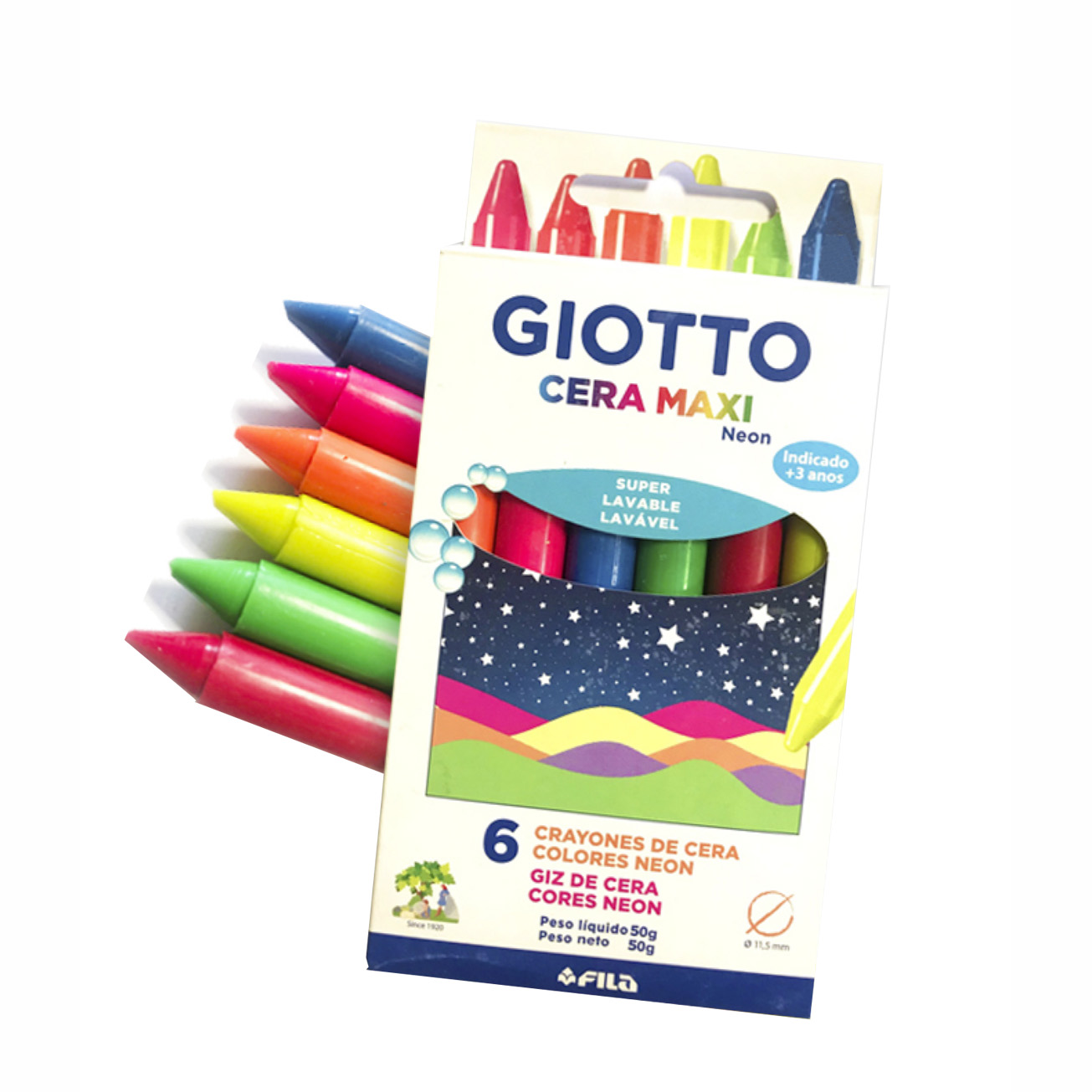  CRAYON GIOTTO MAXI NEON X6