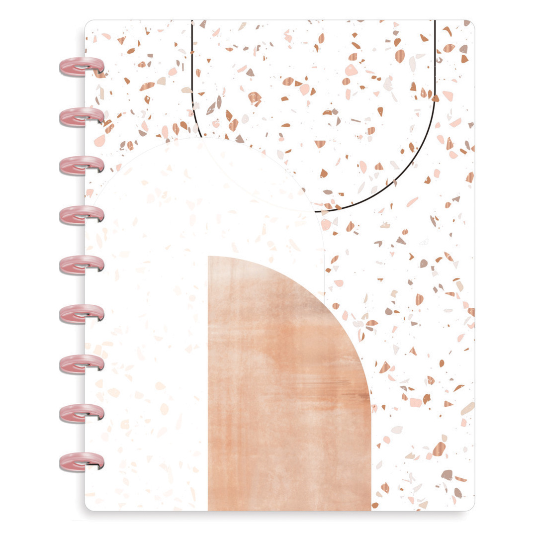  CUADERNO THE HAPPY PLANNER A DISCOS 60H 18X23 5 3 DIVISIONES PIEDRA ROSA
