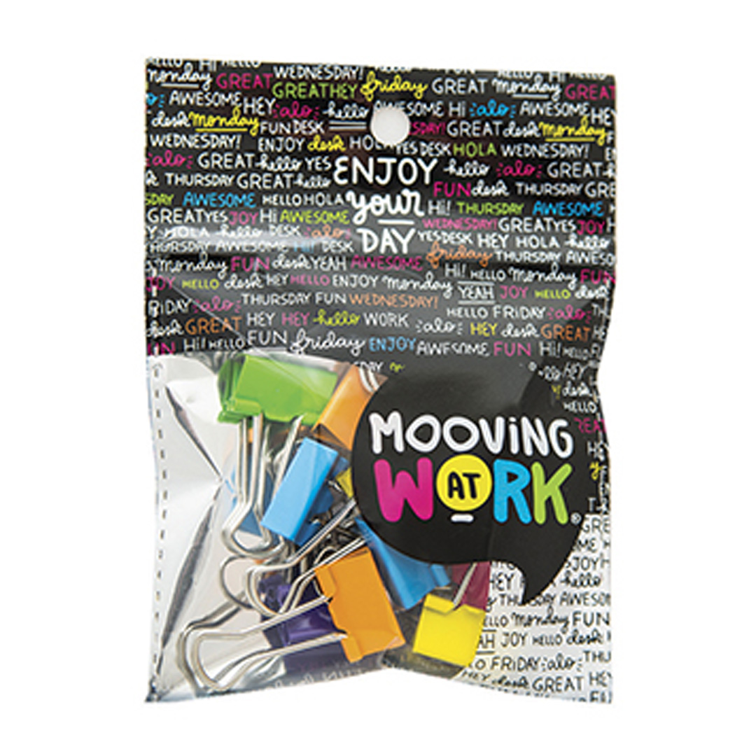  CLIPS BINDER MOOVING 19MM SURTIDO X12