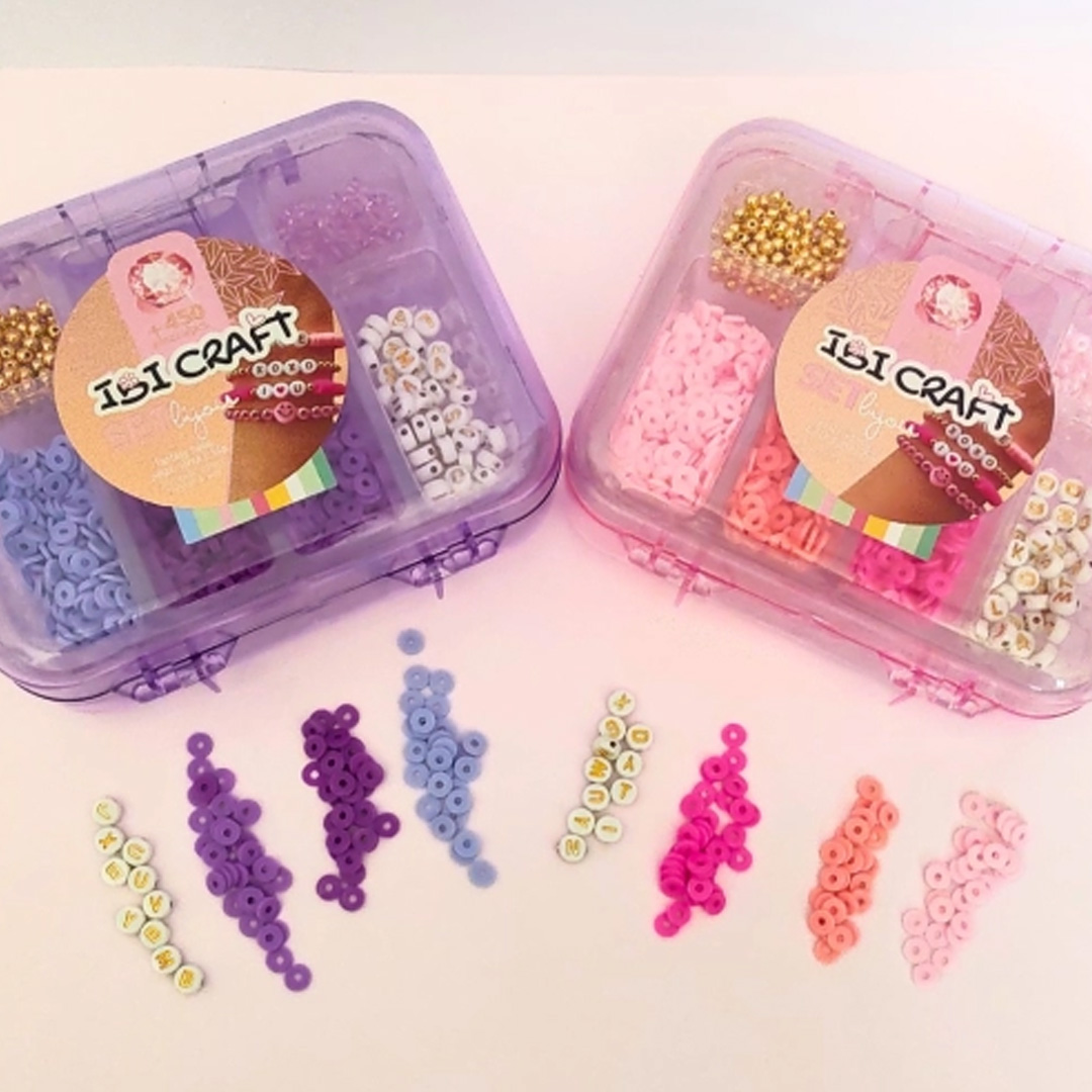  SET IBICRAFT VALIJA ARMAR BIJOUTERIE  ROSA