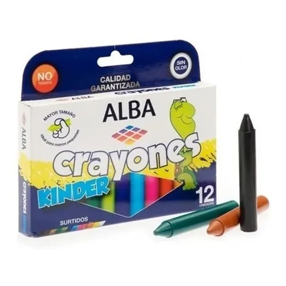  CRAYON ALBA KINDER X12 COLORES