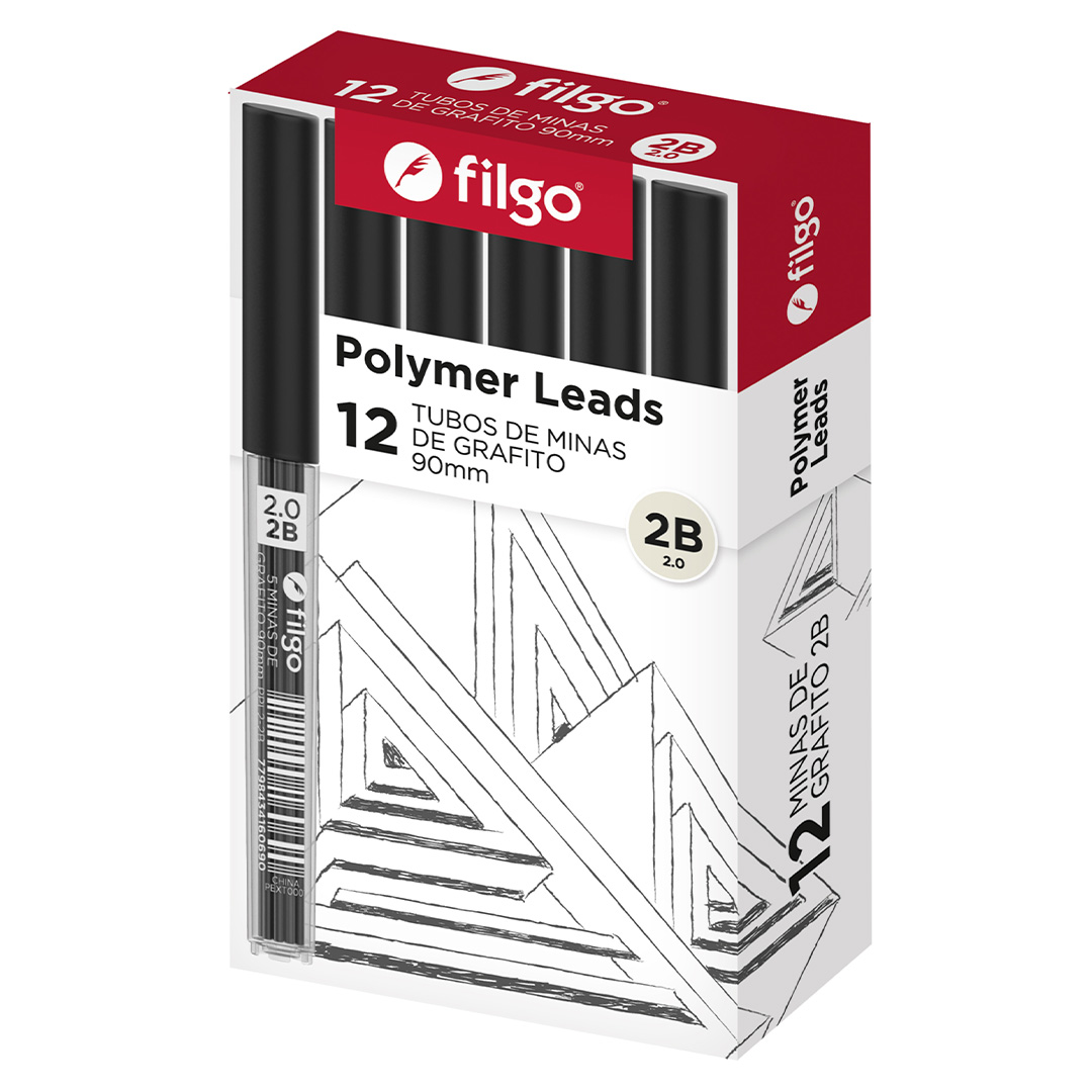  MINA LAPIZ MECANICO FILGO 2MM 2B X12