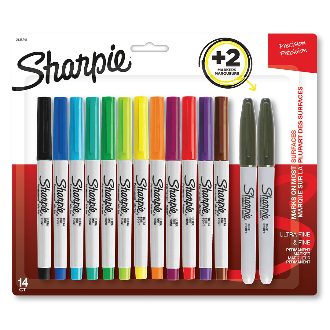  MARCADOR PERMANENTE SHARPIE ULTRA FINO;
X12 SURTIDO +2 FINAS BONUS