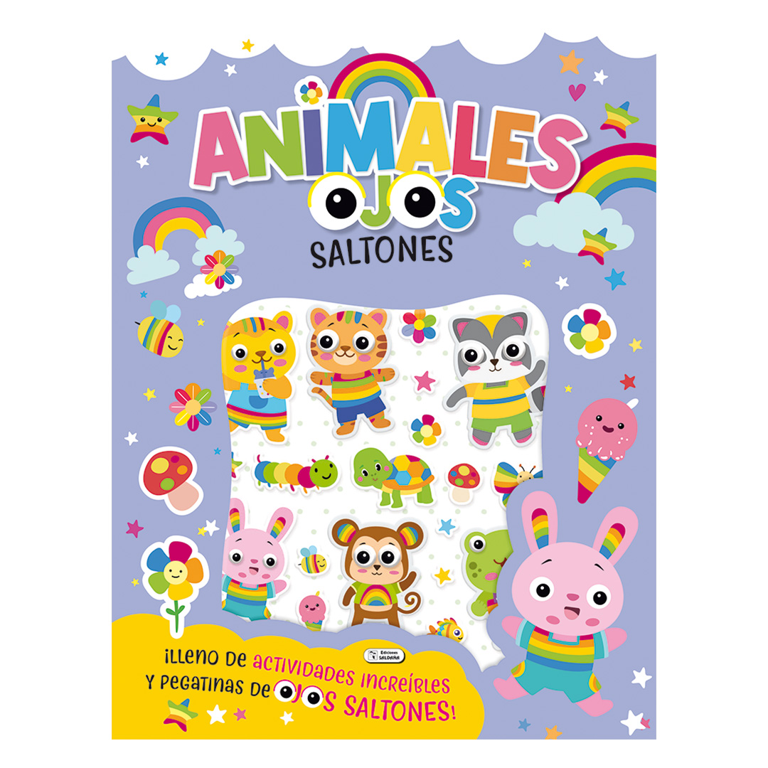  LIBRO PLOW PEGATINAS OJOS SALTONES  ANIMALES